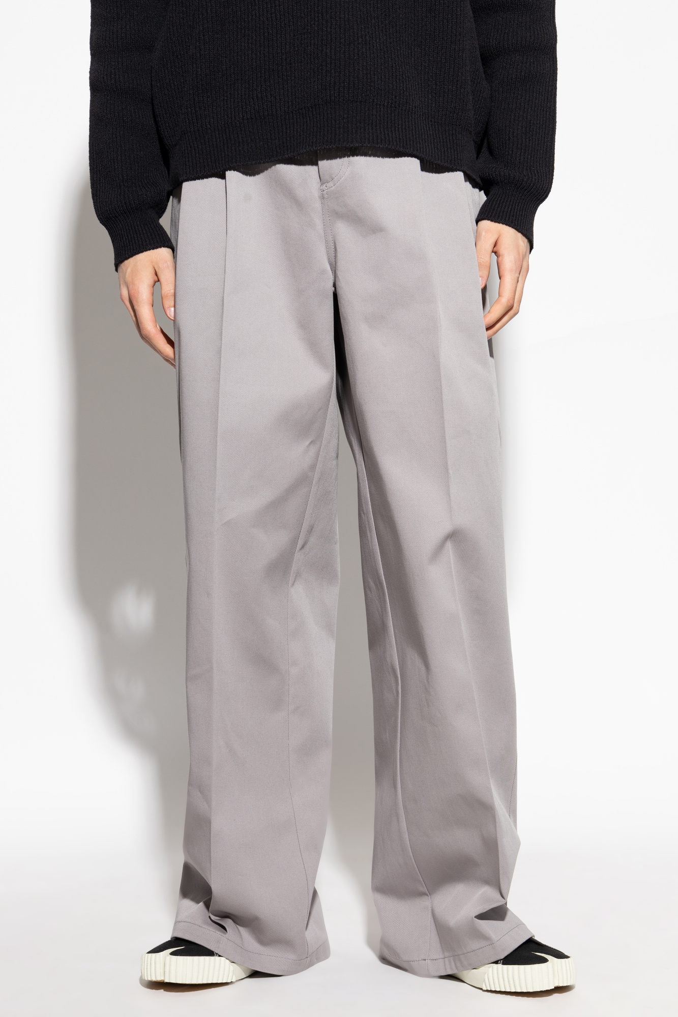 パンツ Archive Maison Margiela Wide Slacks Maison Martin Margiela brown wide trousers with stretched